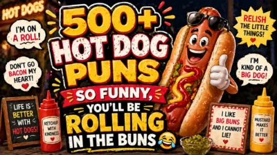500+ Hot Dog Puns So Funny, You’ll Be Rolling in the Buns 🤣