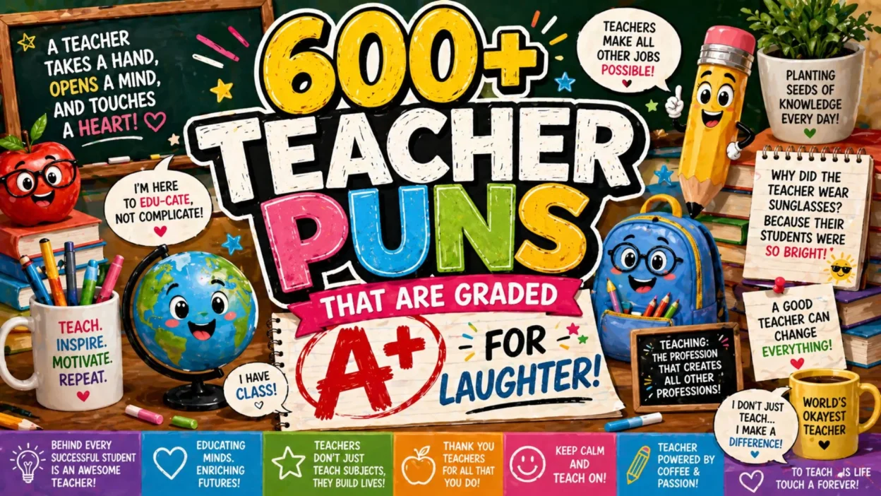 600+ Teacher Puns That Are Graded A+ for Laughter