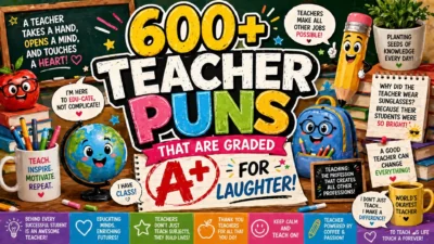 600+ Teacher Puns That Are Graded A+ for Laughter