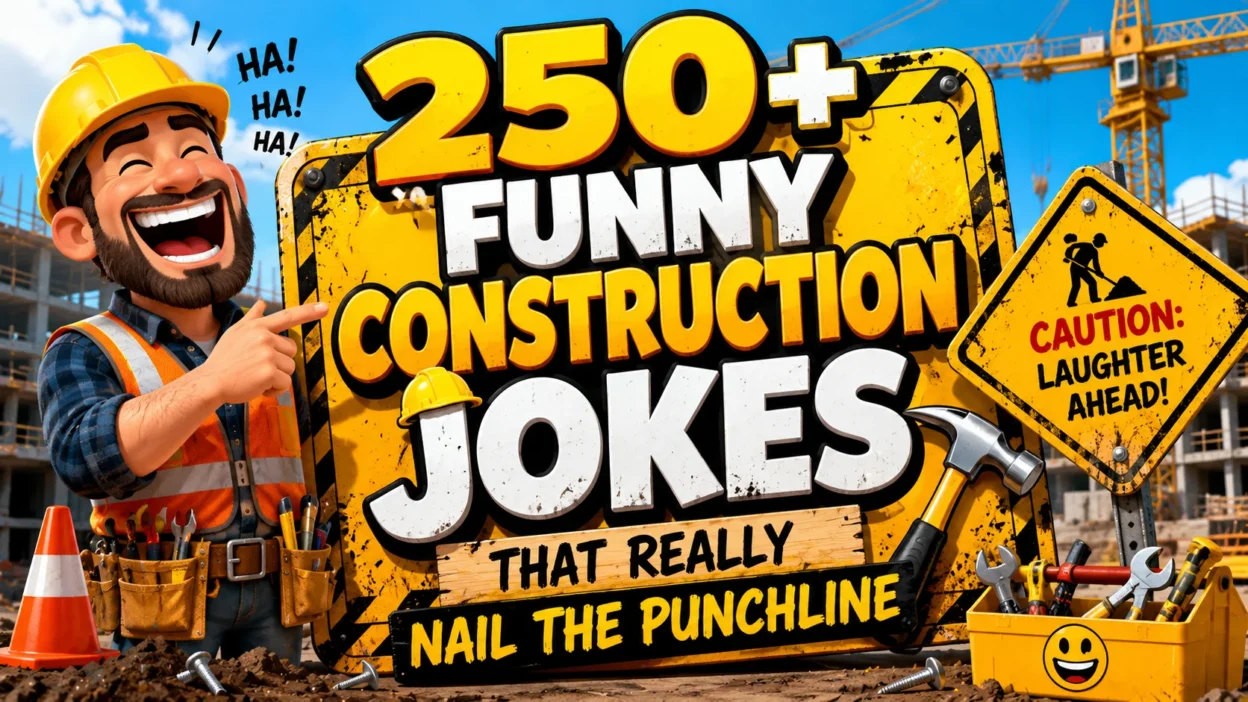250+ Funny Construction Jokes That Really Nail the Punchline 🔨