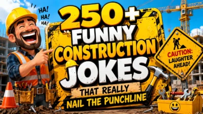 250+ Funny Construction Jokes That Really Nail the Punchline 🔨