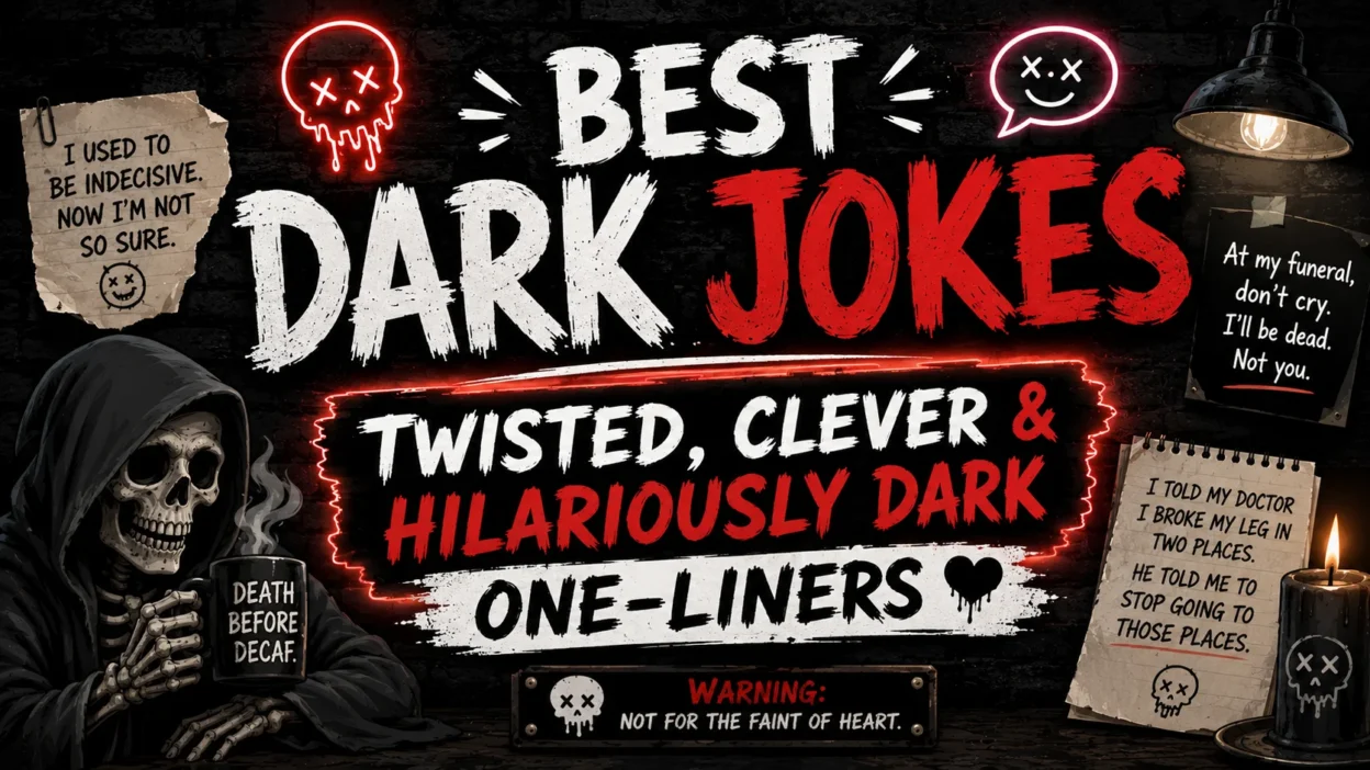 Best Dark Jokes Twisted, Clever & Hilariously Dark One-Liners 🖤