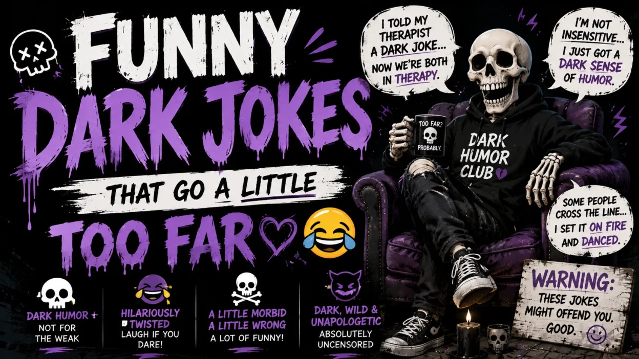 Funny Dark Jokes That Go a Little Too Far 🖤😂