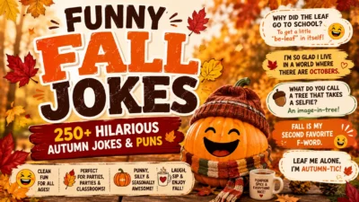 Funny Fall Jokes 250+ Hilarious Autumn Jokes & Puns 🍂