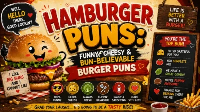 Hamburger Puns Funny, Cheesy & Bun-believable Burger Puns