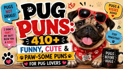 Pug Puns 410+ Funny, Cute & Paw-some Puns for Pug Lovers 🐶😂