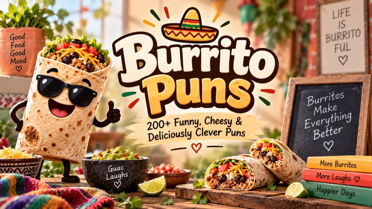 Burrito Puns 200+ Funny, Cheesy & Deliciously Clever Puns