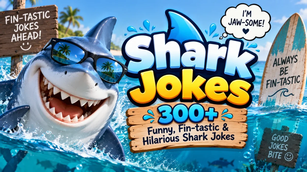Shark Jokes 300+ Funny, Fin-tastic & Hilarious Shark Jokes 🦈