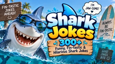 Shark Jokes 300+ Funny, Fin-tastic & Hilarious Shark Jokes 🦈