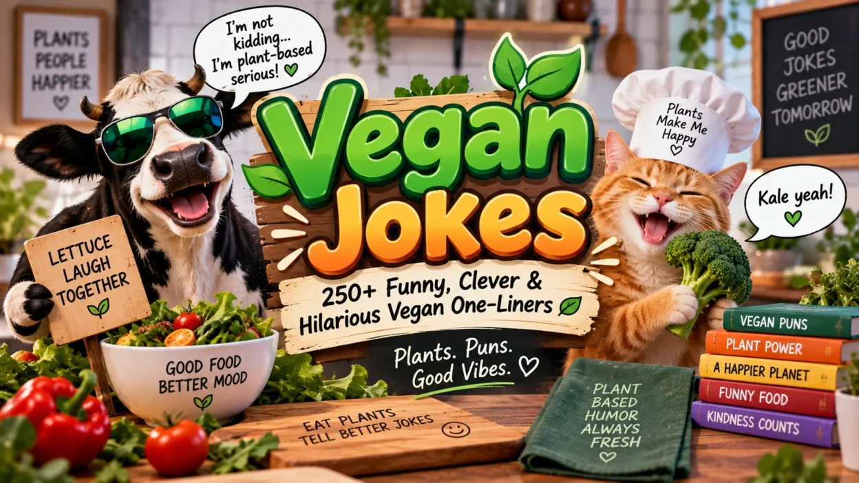 Vegan Jokes 250+ Funny, Clever & Hilarious Vegan One-Liners